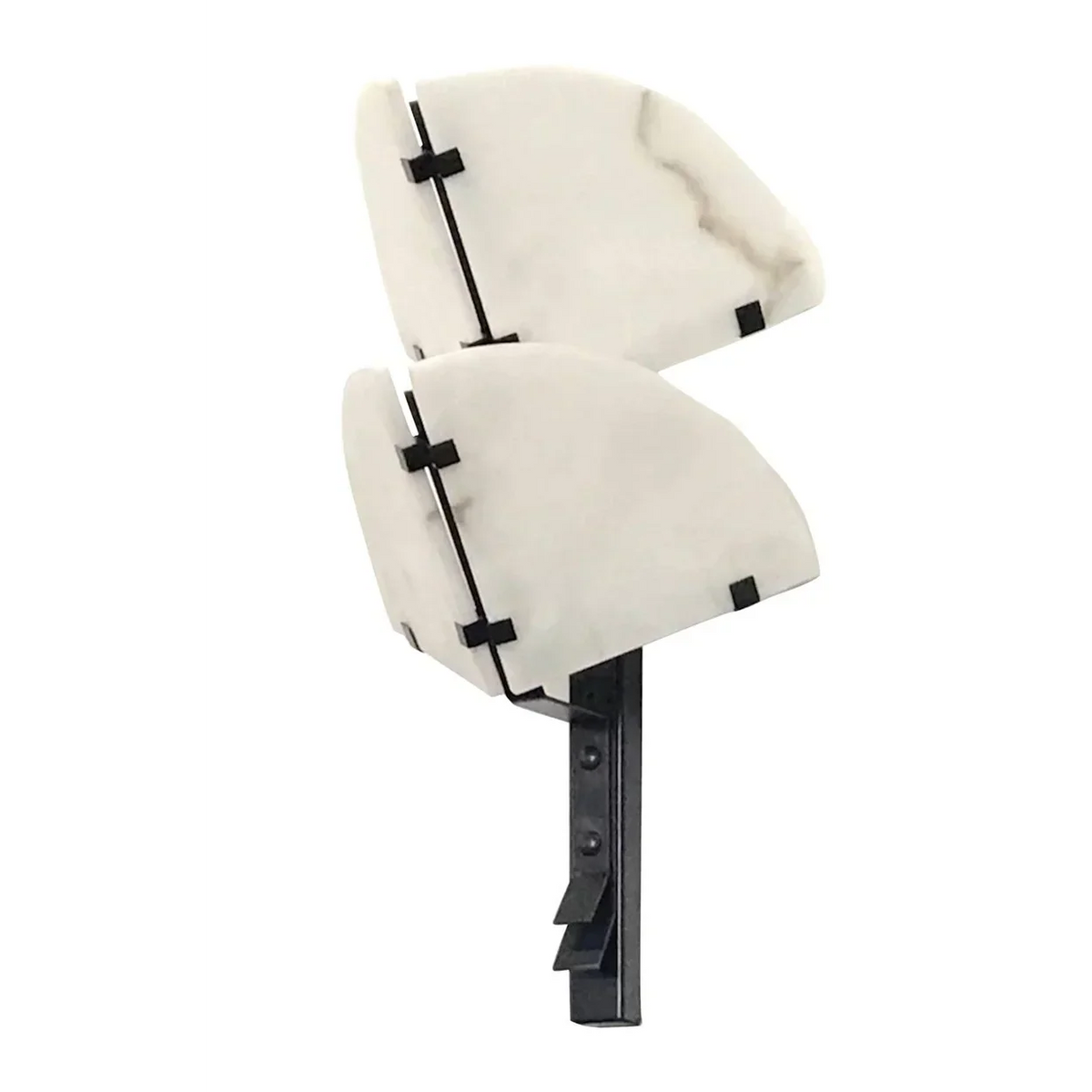Genuine Alabaster Fan Wall Sconce Black Frame | Single or Double Hallway Light Dining 2700k Casalola Lights Luxury