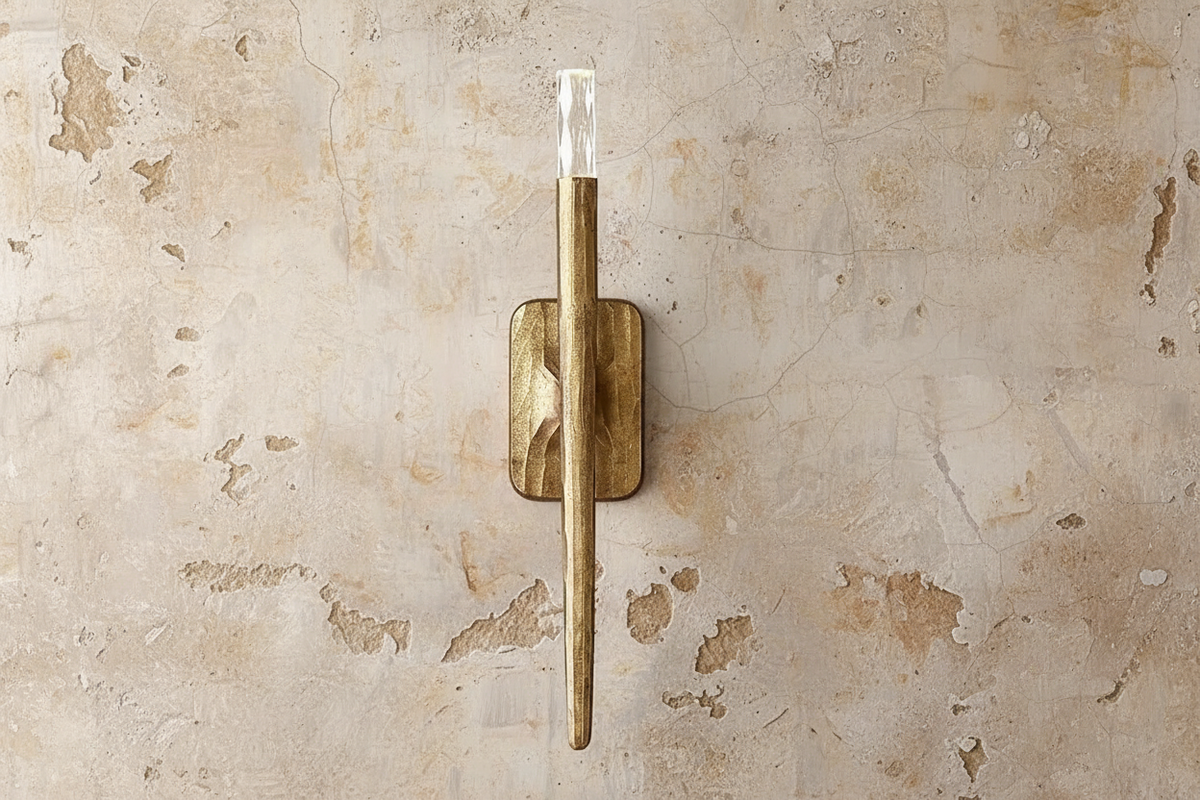 Copper Stick Wall Sconce | Tapered Linear Crystal-tip Modern Minimalist Hallway & Living Room Casalolalights Luxury