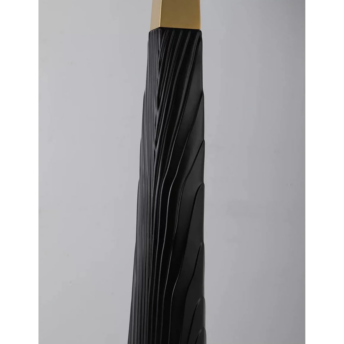 Black & Gold Sculpture Floor Lamp Resin Shade | 158cm Tall Foot Switch Dimmable Option 2700k Casalola Lights Luxury