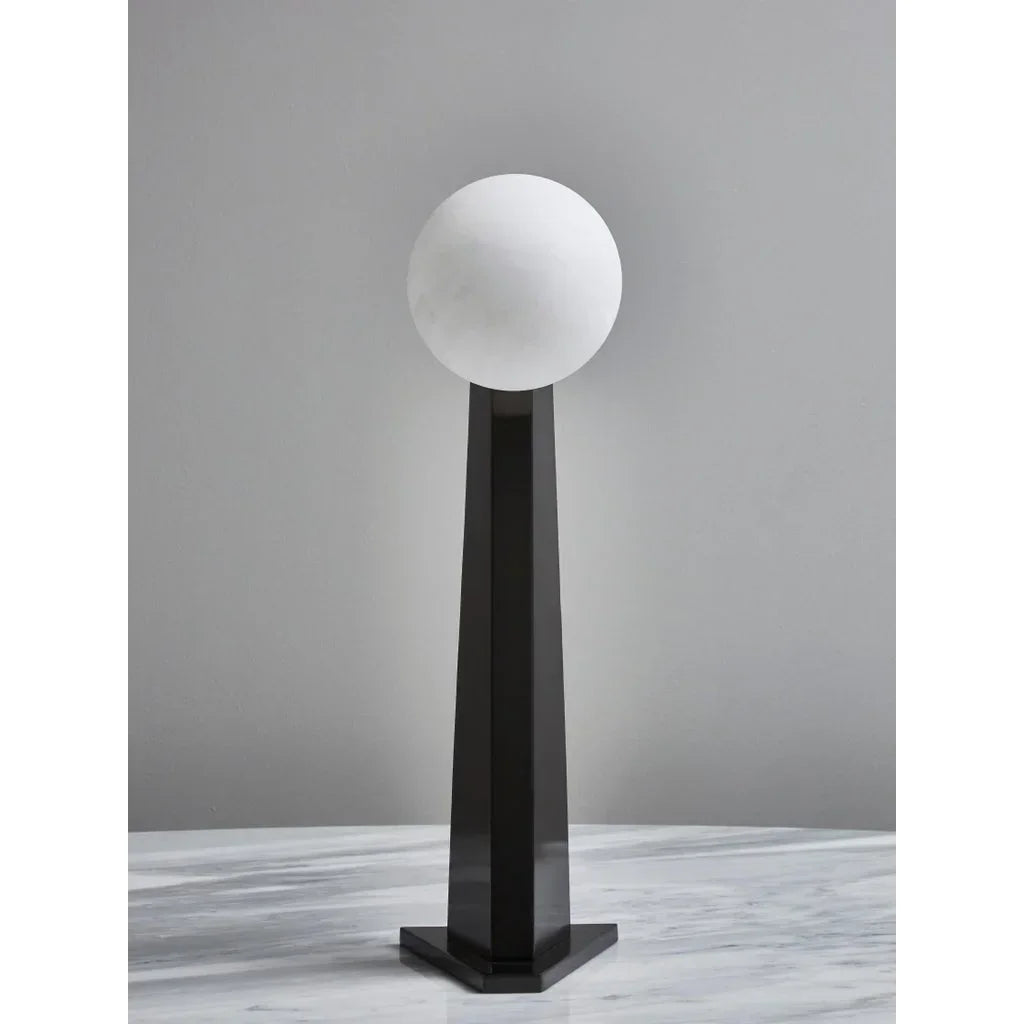 Patinated Steel Oblique Table Lamp | Studio Brera Sculptural – Dimmable Led Black for Living Room