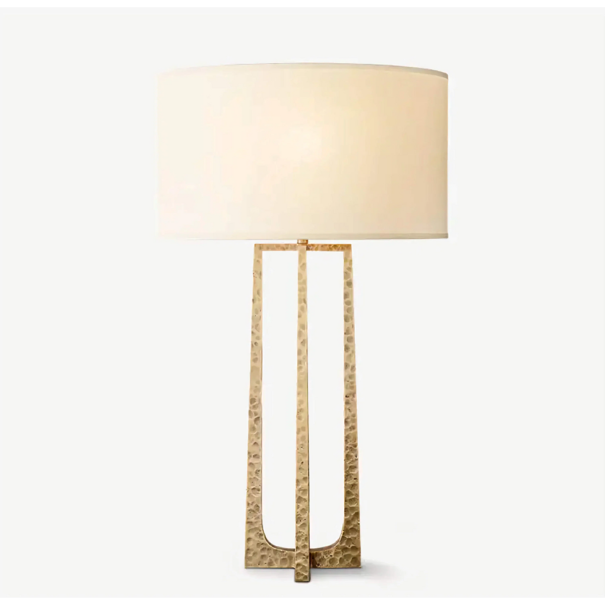 Hammered Copper Table Lamp | Tall Sculptural Split-frame 50cm Wabi-sabi Bedside & Console Casalola Lights Luxury Lamps