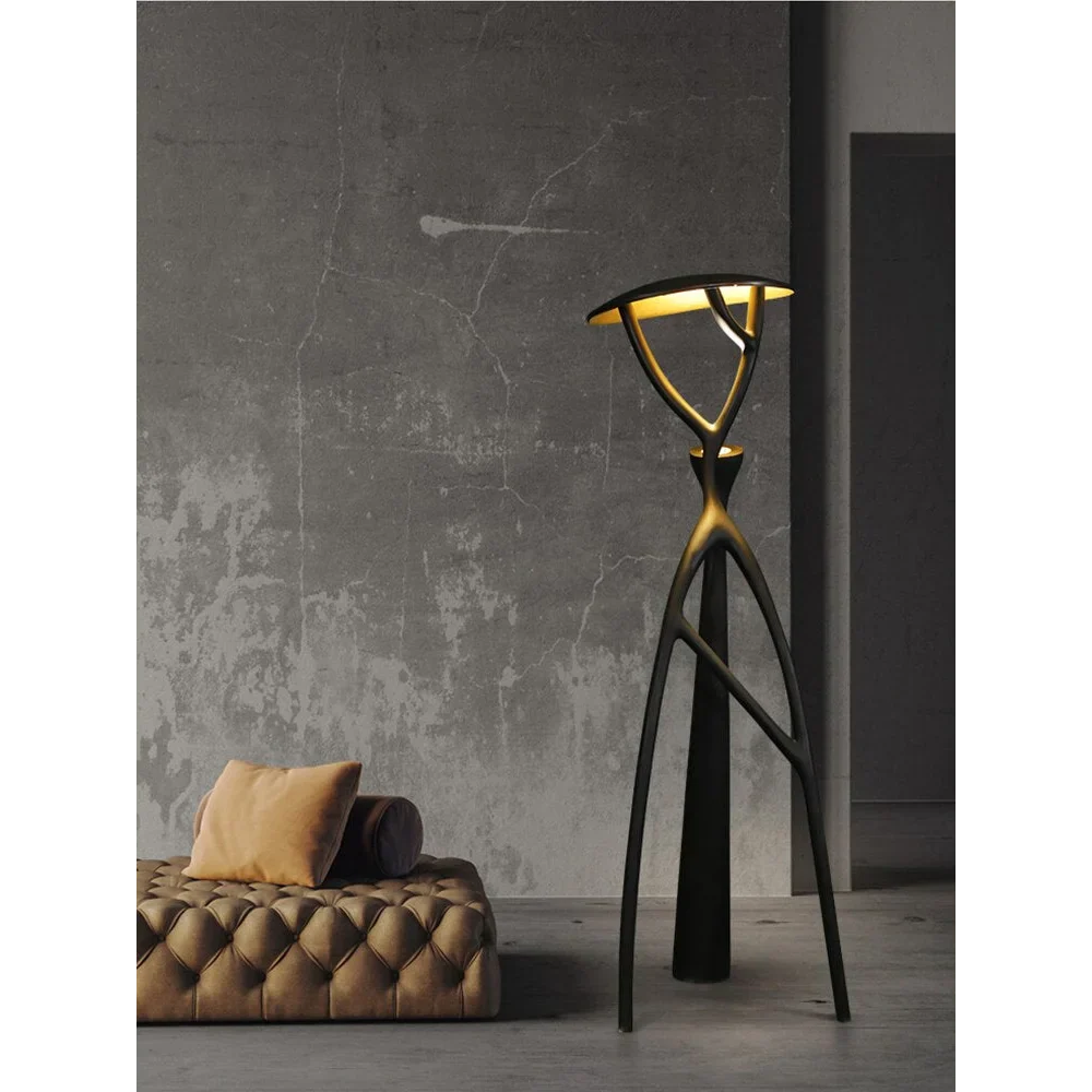 Tree Floor Lamp 200cm | Sculptural Black & Gold Branch Uplight Organic Modern Statement Living Room Casalolalights