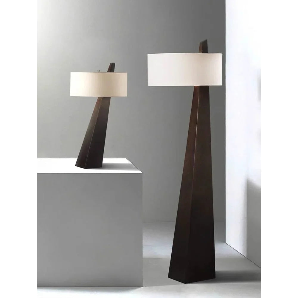 Faceted Black Geometric Table Lamp | Atelier Forma Sculptural Statement Piece