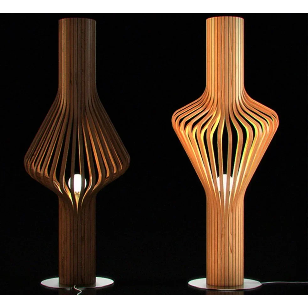 Bentwood Ash Floor Lamp | 120cm Low Profile or Walnut E26/e27 Dimmable Option Scandinavian Casalola Lights Luxury Lamps