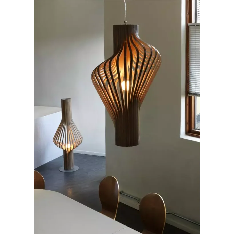 Scandinavian Bentwood Floor Lamp | Organic Sculptural Form