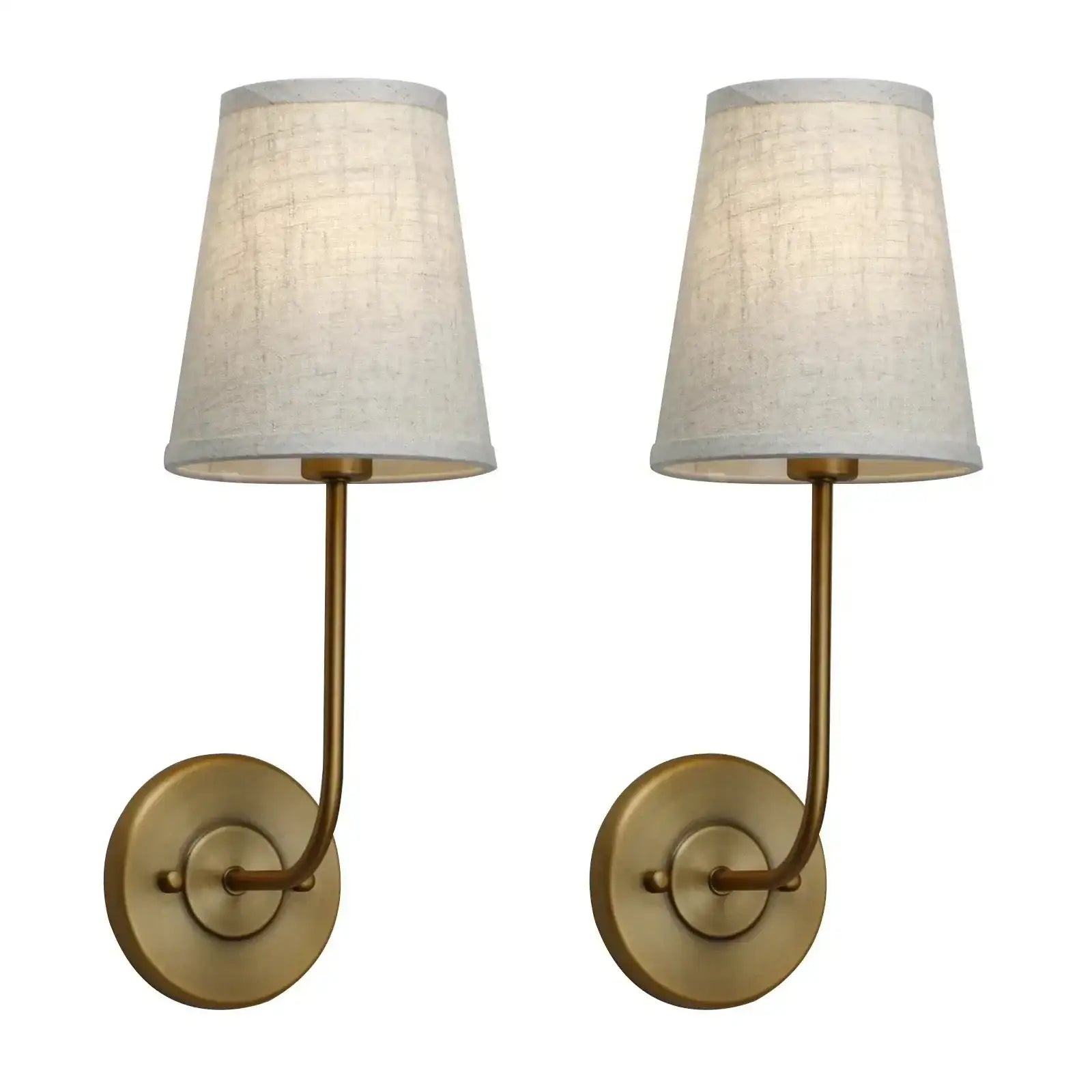 Classical Iron Wall Lamp with Fabric Shade - Elegant Dual-light Mounted Fixture for Bedroom, - Sconces
