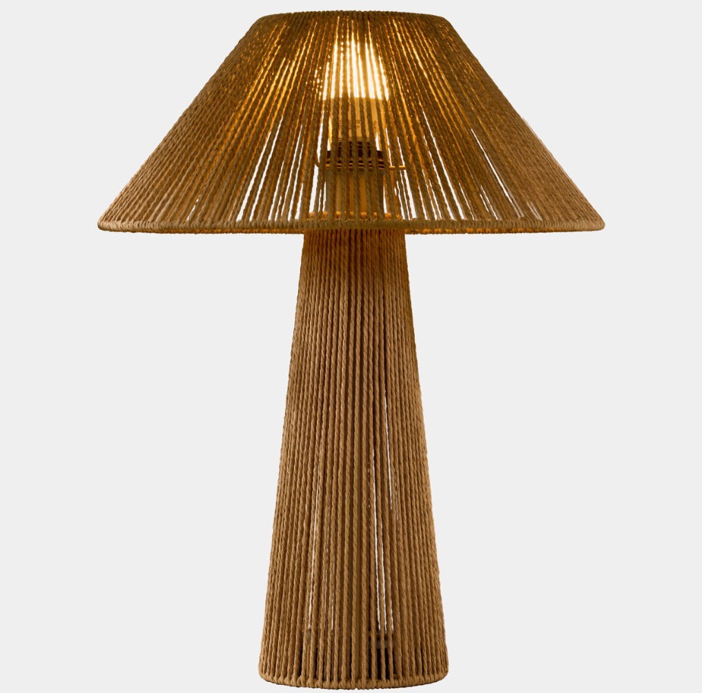 Woven Rope Table Lamp for Console and Bedside | Natural Brown Coastal Texture 53 Cm Casalola Lights Luxury Lamps