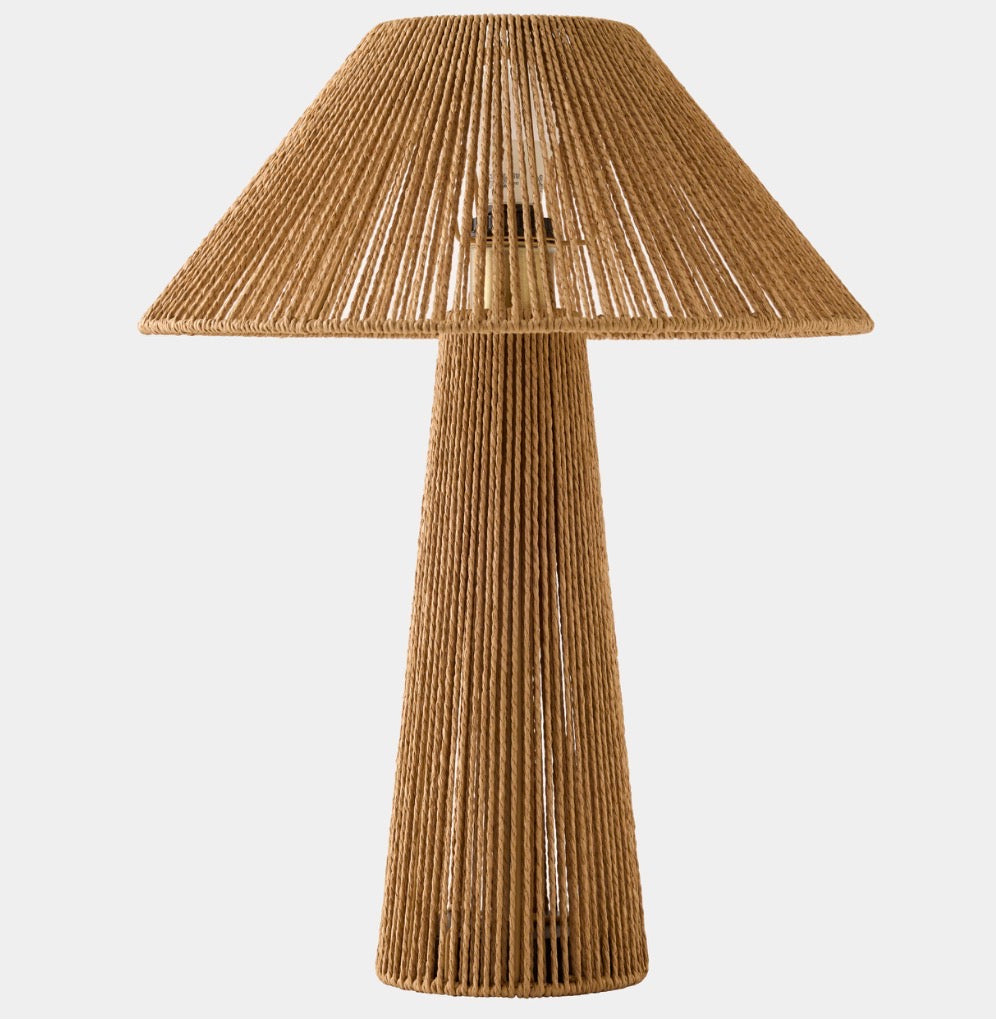 Woven Rope Table Lamp for Console and Bedside | Natural Brown Coastal Texture 53 Cm Casalola Lights Luxury Lamps