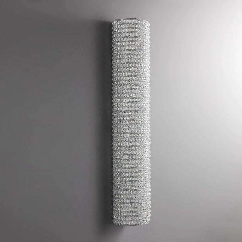 Silver Crystal Wall Sconce | Hand-cut K9 Column 53-90cm Contemporary Hallway & Dining Casalolalights Luxury Lamps