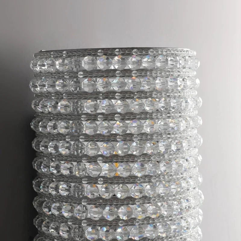 Silver Crystal Wall Sconce | Hand-cut K9 Column 53-90cm Contemporary Hallway & Dining Casalolalights Luxury Lamps