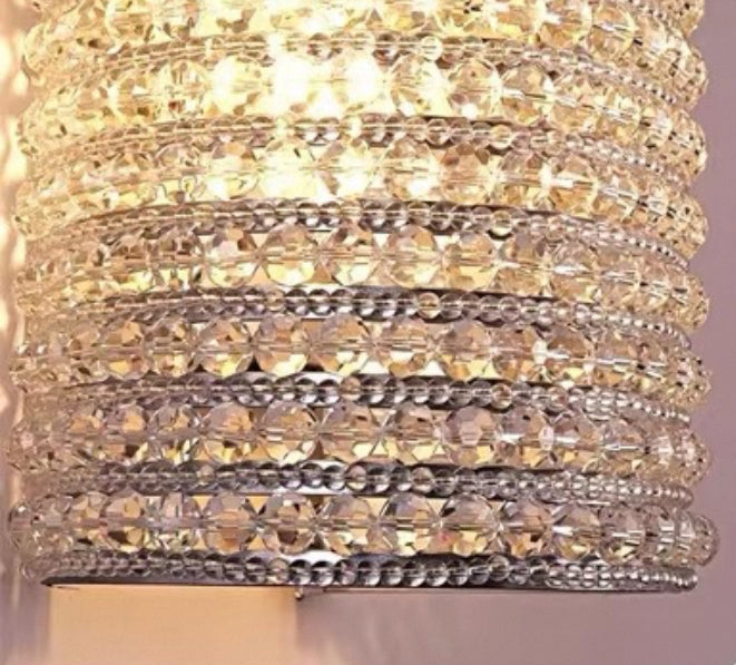 Silver Crystal Wall Sconce | Hand-cut K9 Column 53-90cm Contemporary Hallway & Dining Casalolalights Luxury Lamps