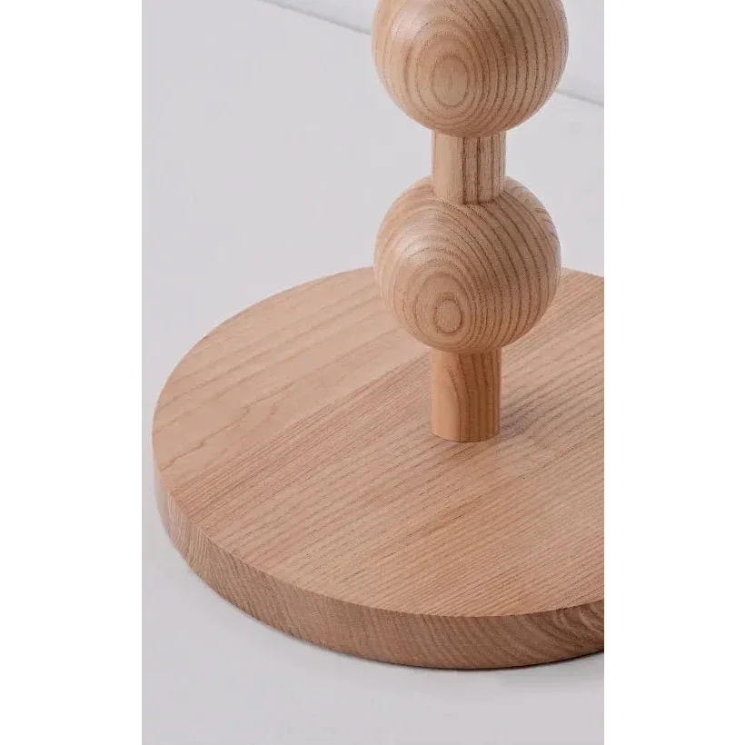 Wood & Linen Floor or Table Lamp | Touch Switch 160cm 70cm Walnut Log Dimmable Option Casalola Lights Luxury Lamps