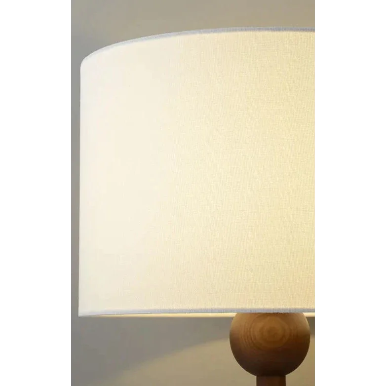 Wood & Linen Floor or Table Lamp | Touch Switch 160cm 70cm Walnut Log Dimmable Option Casalola Lights Luxury Lamps