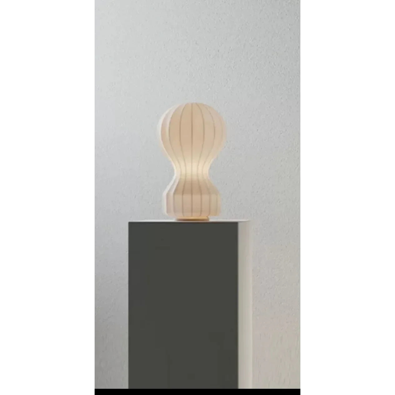 Japandi Table Lamp Resin and Silk Available in Three Sizes Wabi Sabi Style