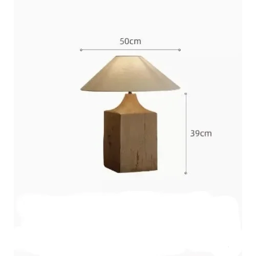 Solid Wood Columnar Floor Lamp for Living Room Bedroom Minimalist Design Japandi