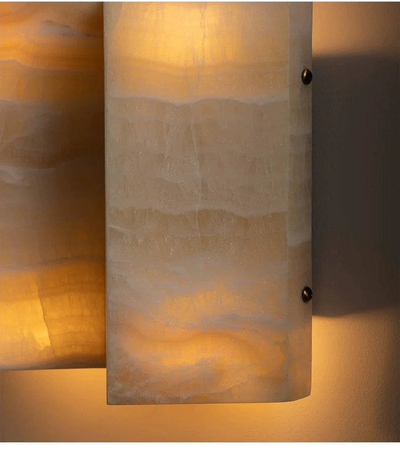 Spanish Marble Alabaster Wall Sconce – Casalola Folded Stone Light for Bedroom & Hallway Casalolalights Luxury Lamps