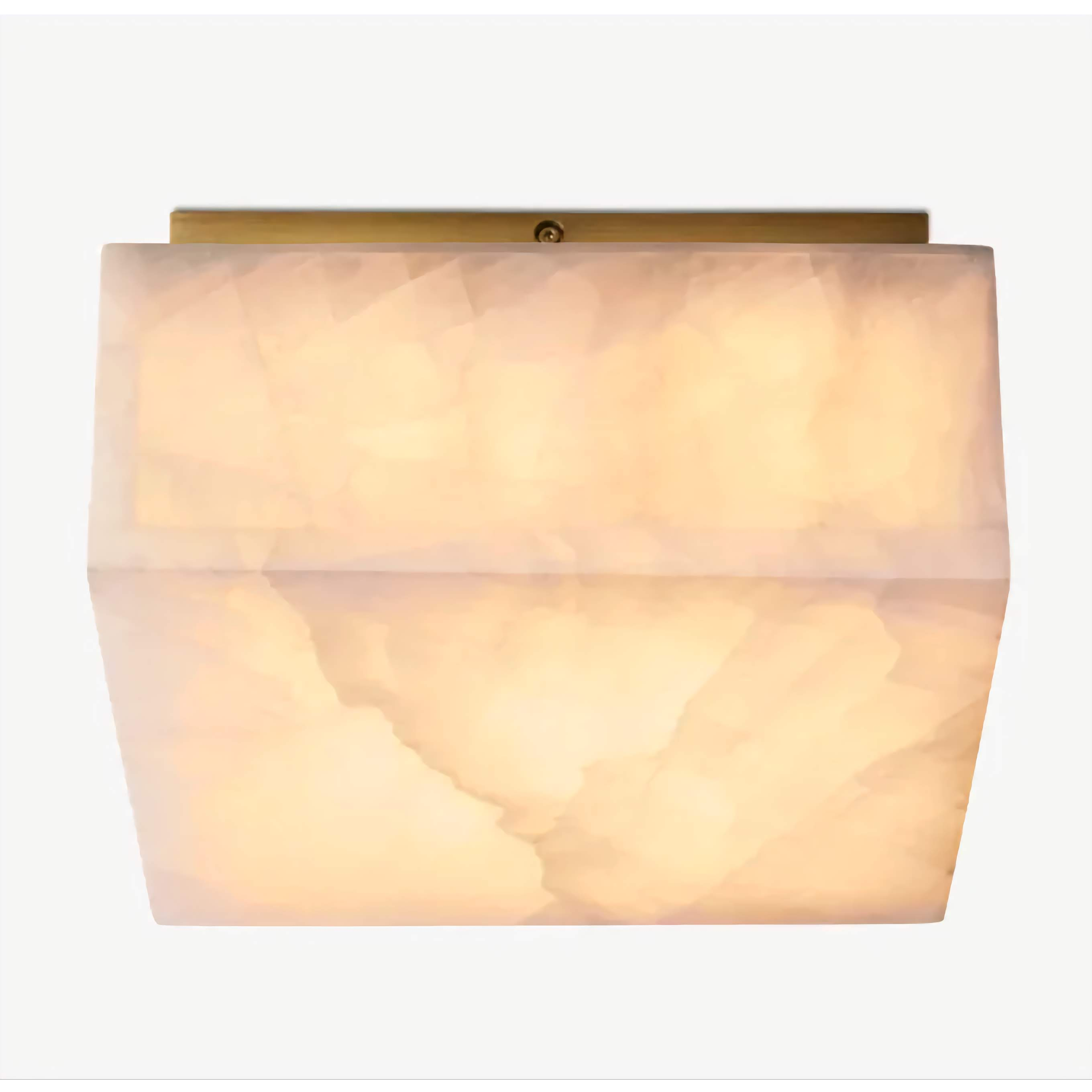 SQUARE NATURAL MARBLE FLUSH MOUNT | CLFGT014S - Flush Mounts
