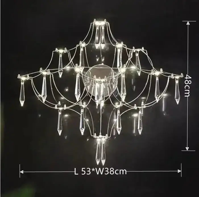 Starry Nights Crystal Chandelier Luxury Ceiling Lamp for Dining Room Kitchen Living - Chandeliers