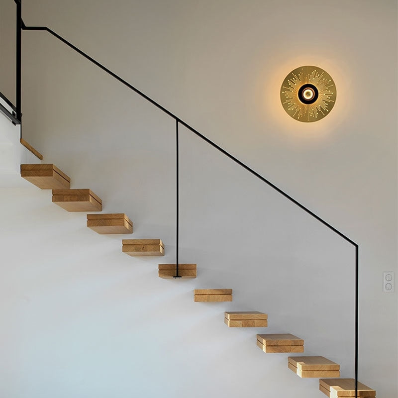 Metal Disc Wall Lamp | Light Sconces | Mid-century Modern Lighting for Corridor Bedside Living Room