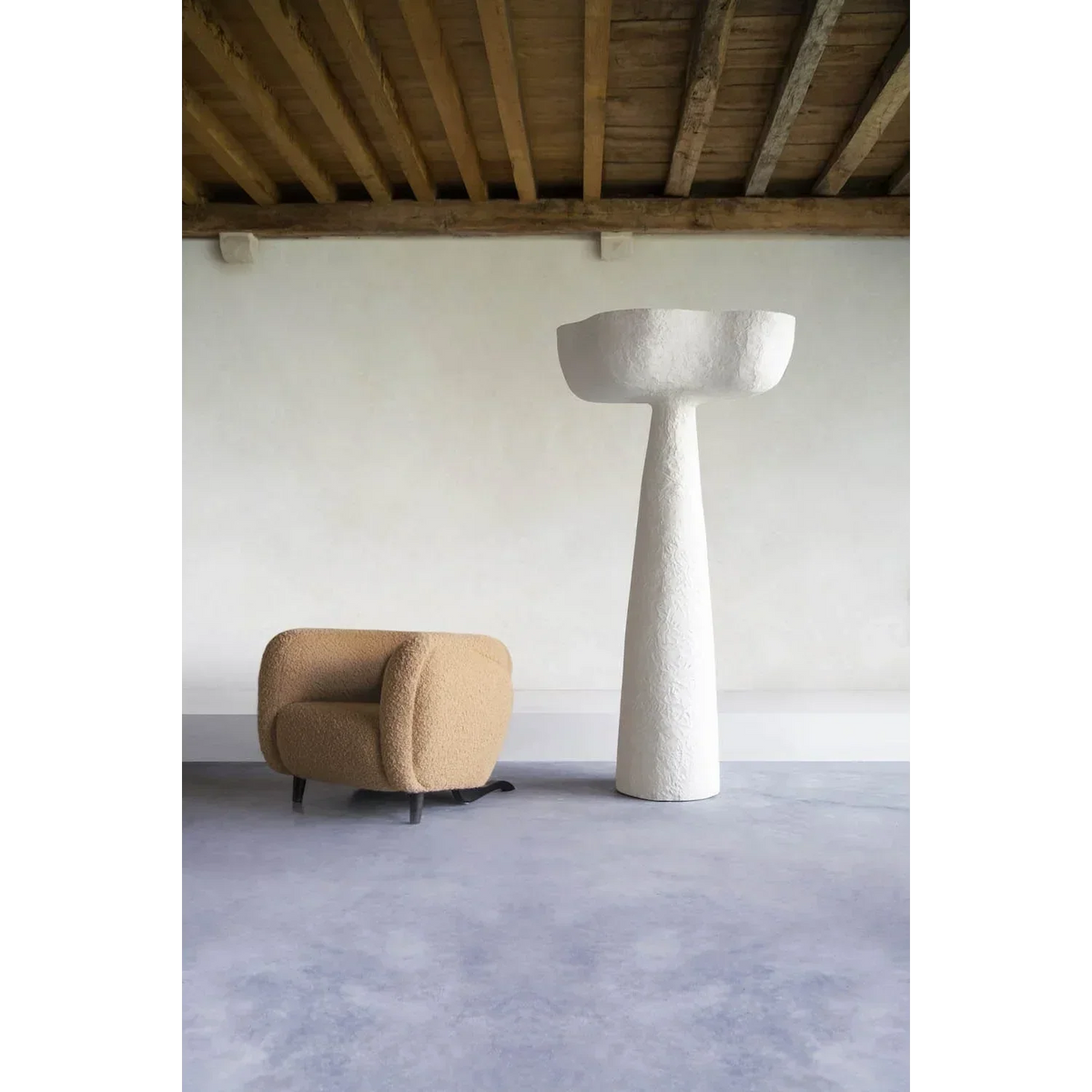 Plaster Uplight Floor Lamp | Ceiling Wash for Rooms Without Overhead Light 200cm Tall Wabi Sabi Casalola Lights Luxury