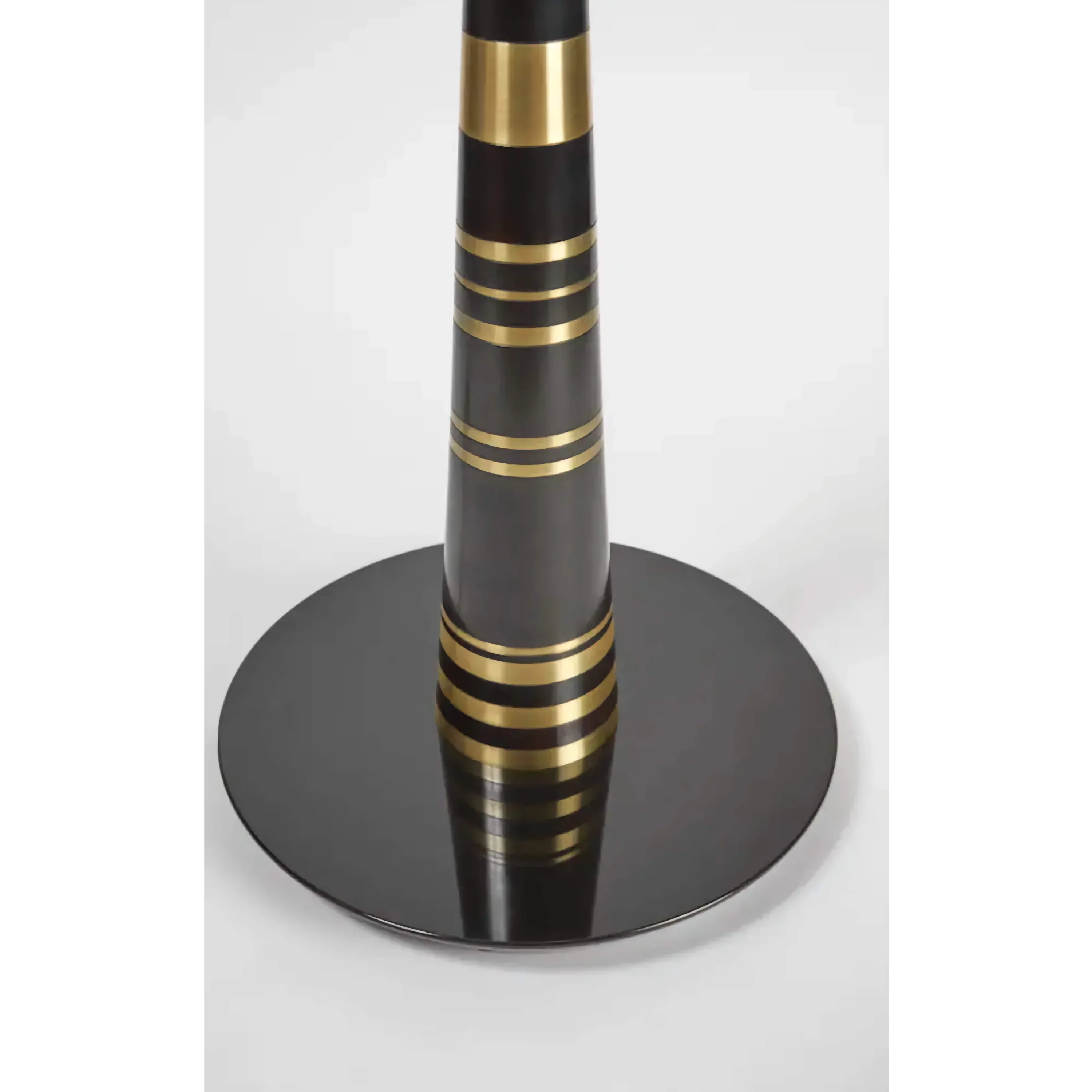 Tapered Lacquer & Brass Floor Lamp | Handcrafted Deco Lighting