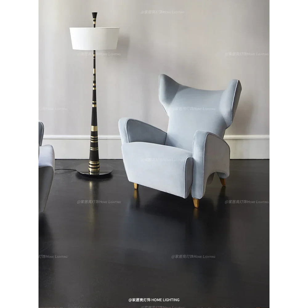 Tapered Lacquer & Brass Floor Lamp | Handcrafted Deco Lighting