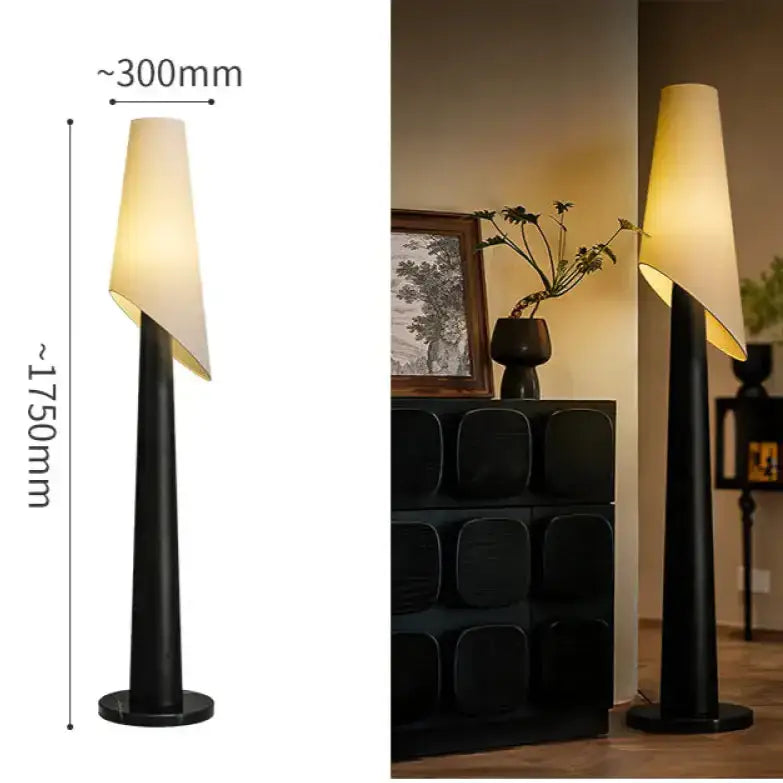 Tapered Wood Floor Lamp | Scandinavian Task Lighting - Lamps