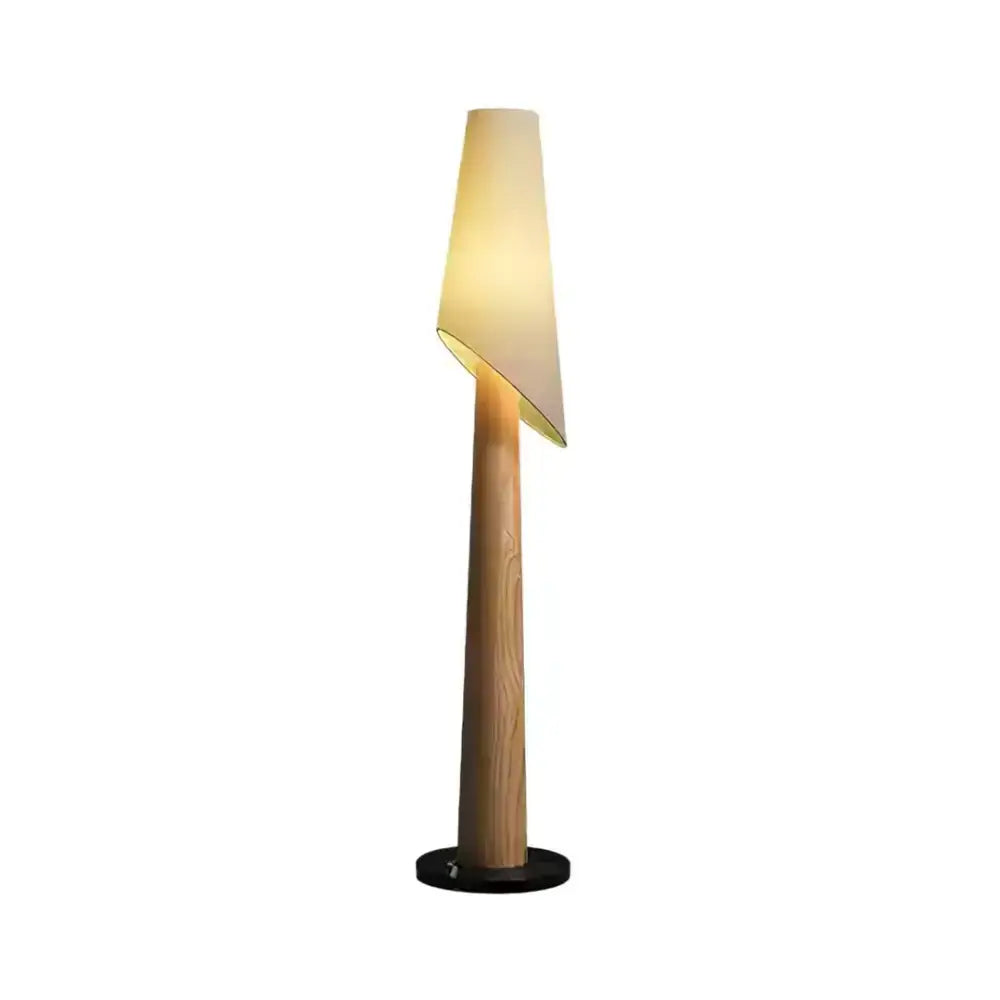 Tapered Wood Floor Lamp | Scandinavian Task Lighting - Lamps