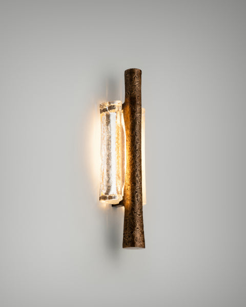 Copper Textured Wall Sconce with Clear Glass – Modern Luxury Light Casalolalights Luxury Lamps for Interior Designers
