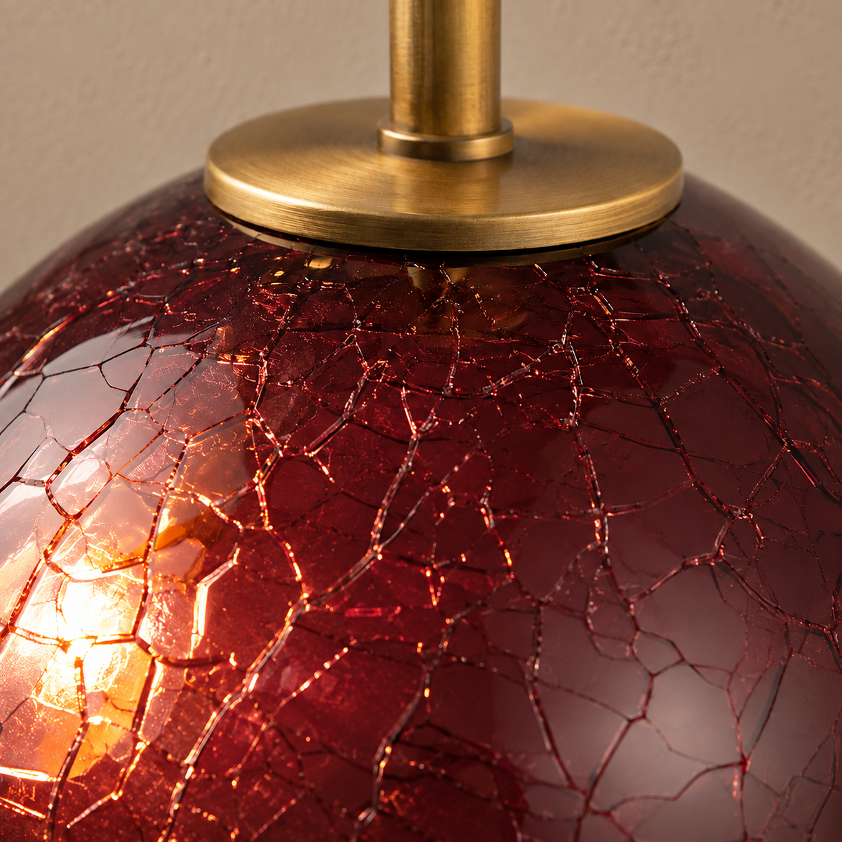 Five Light Burgundy Glass Pendant | Suspended Color Along a Brass Frame Stairwell or Foyer Bold Casalola Lights Luxury