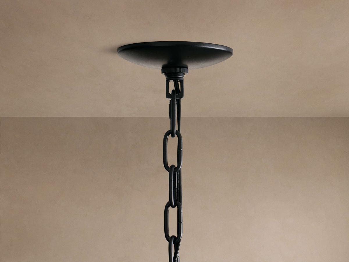 Black Rattan Chandelier Tiered Woven Drum | Modern Boho Light Fixture for a Dining Room Two Sizes Casalola Lights