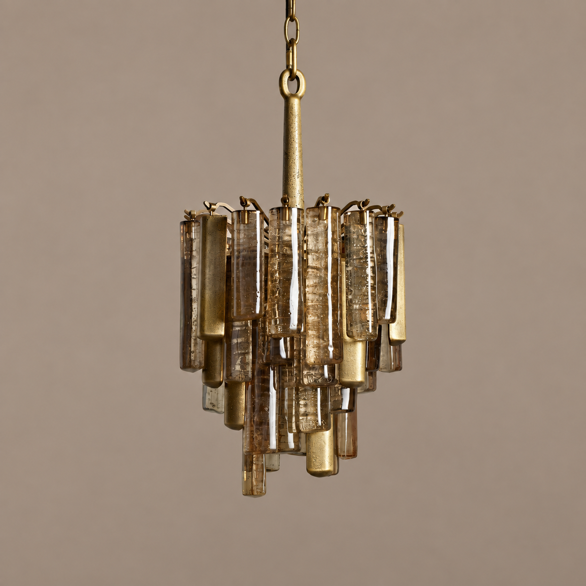 Glass and Brass Pendant Light for Bedside Entry or Kitchen Island | 26 Cm (10.2″) Wide 33 (13″) Tall Casalola Lights