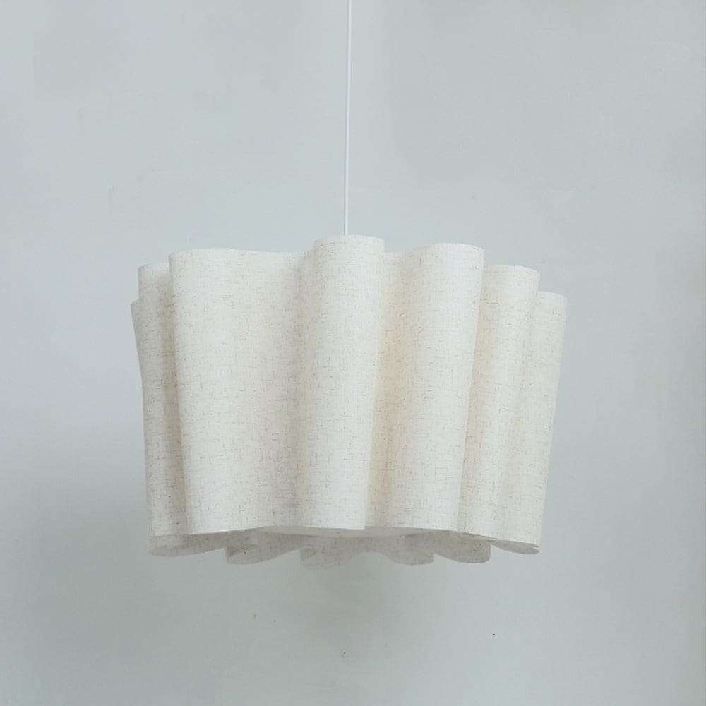 Japanese Style Pendant Light | Hand-knitted Fabric Lampshade | Warm Minimalist Japandi Biophilic - Lamps