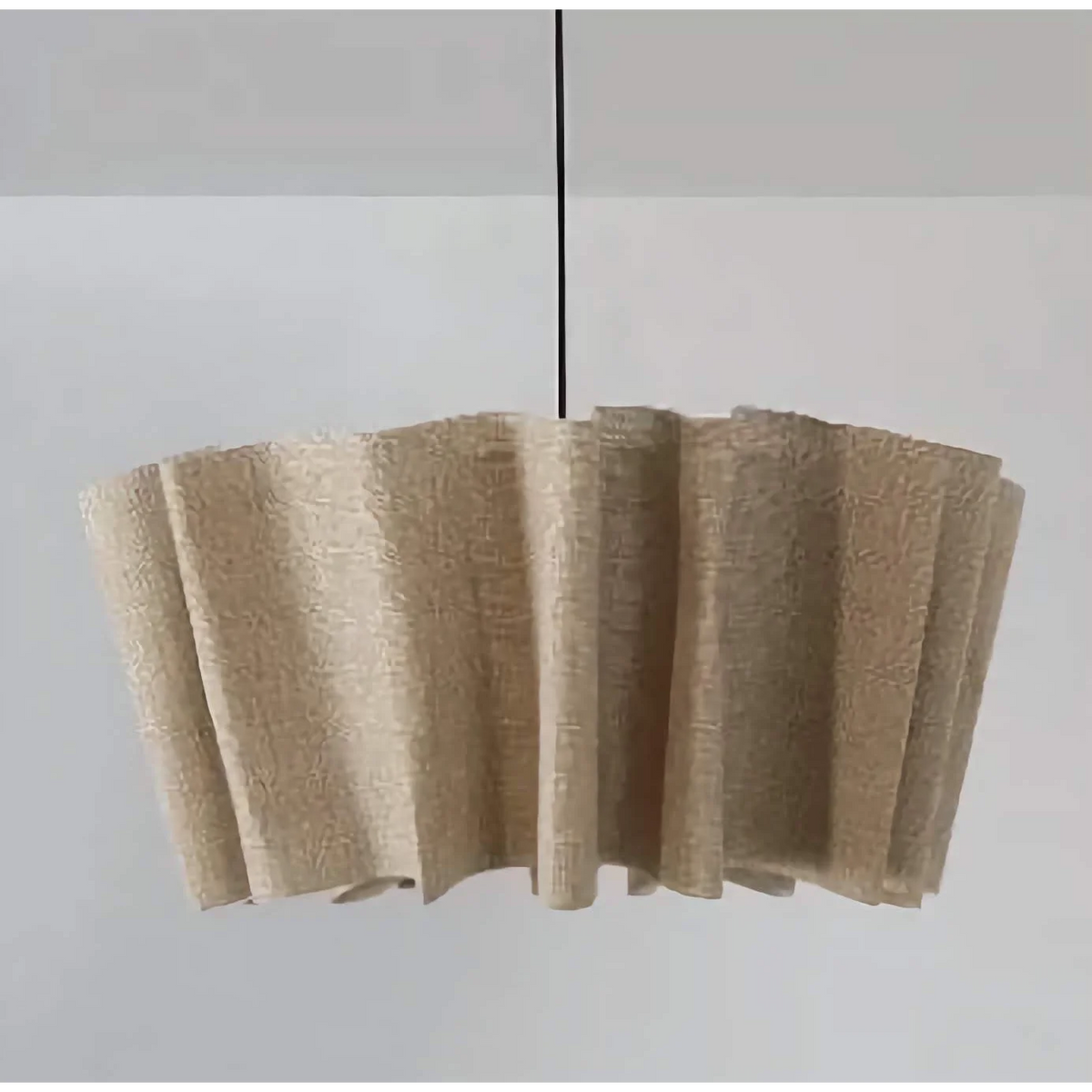 Pleated Knit Fabric Pendant | Taupe or White | CL895500CV