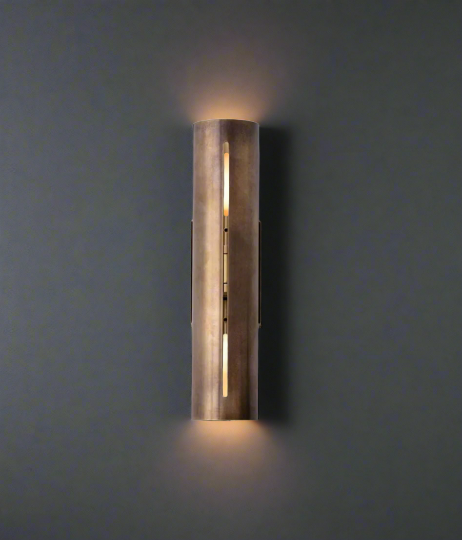 Antique Wall Lamps - Sconces for Living Room Bedroom Dining - Red Copper