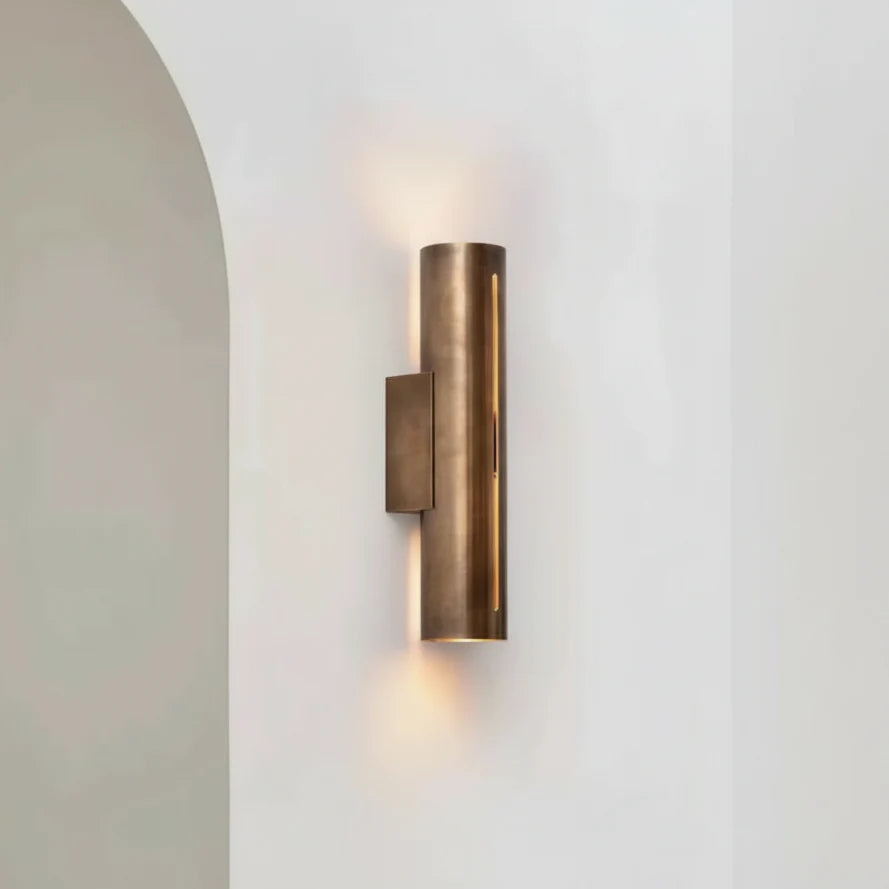 Copper Cylinder Wall Light for Hallway Living Room & Bedroom – Modern Vertical Sconce Casalolalights Luxury Lamps