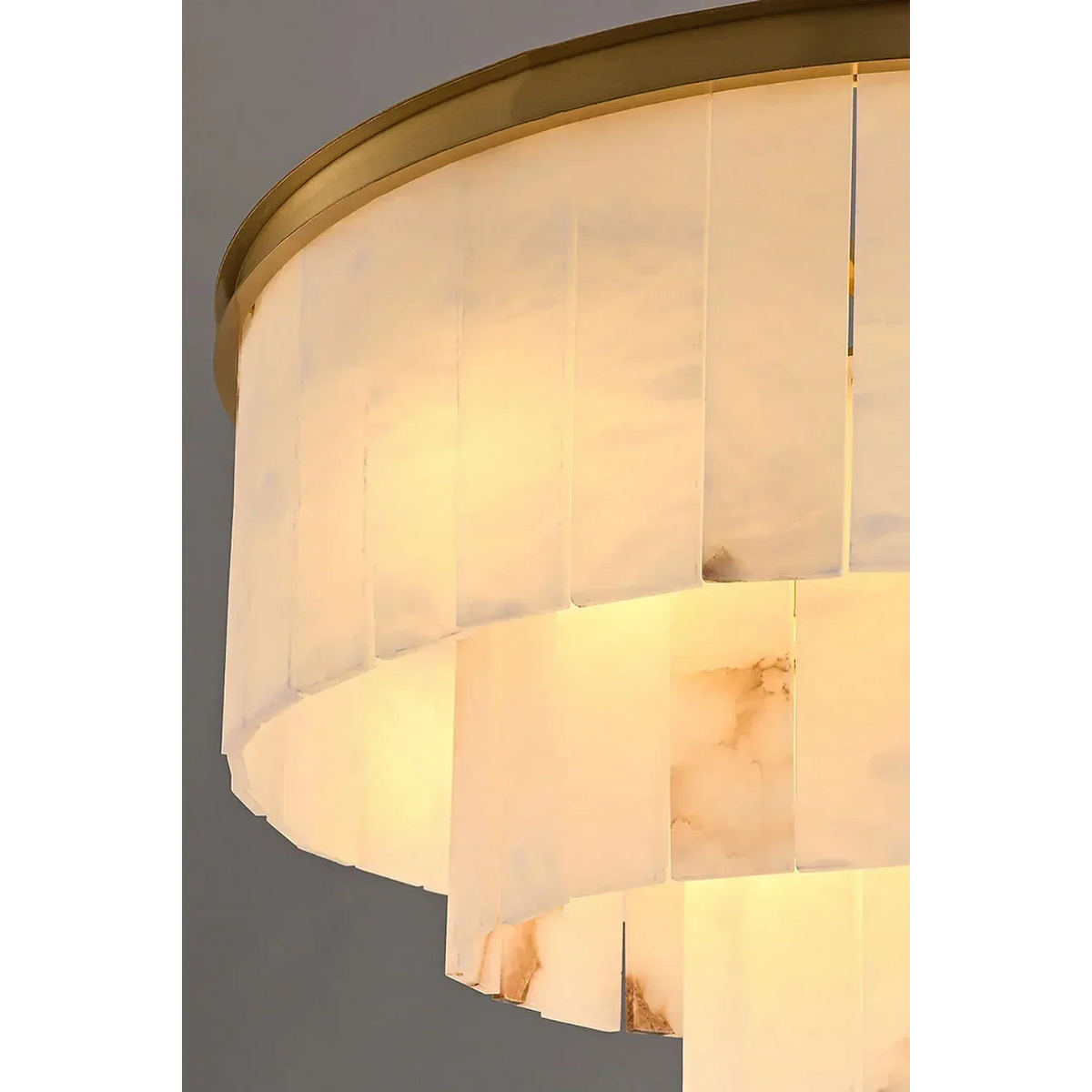 Tiered Alabaster Chandelier for Dining Room | Solid Brass 2 to 5 Tiers 45 100 Cm (17.7 39.4″) Casalola Lights Luxury