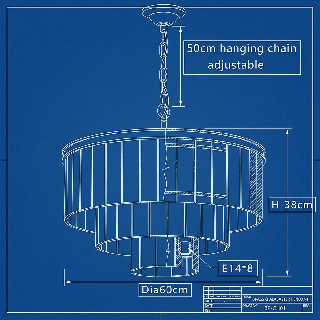 Tiered Alabaster Chandelier for Dining Room | Solid Brass 2 to 5 Tiers 45 100 Cm (17.7 39.4″) Casalola Lights Luxury