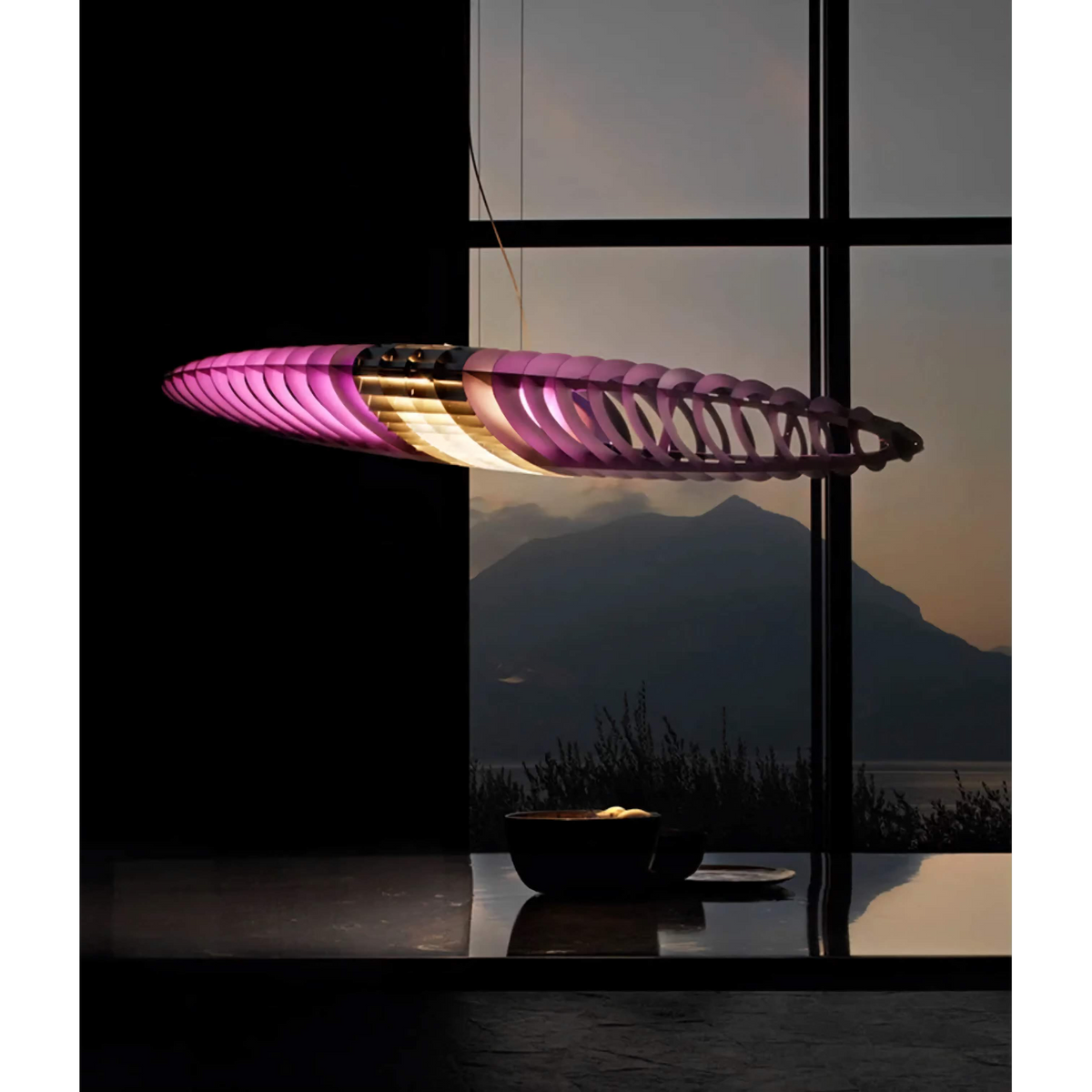 Aluminium Pendant Light | Sculptural Filter Hanging Lamp Modern Minimalist Dining Room & Kitchen Casalolalights Luxury