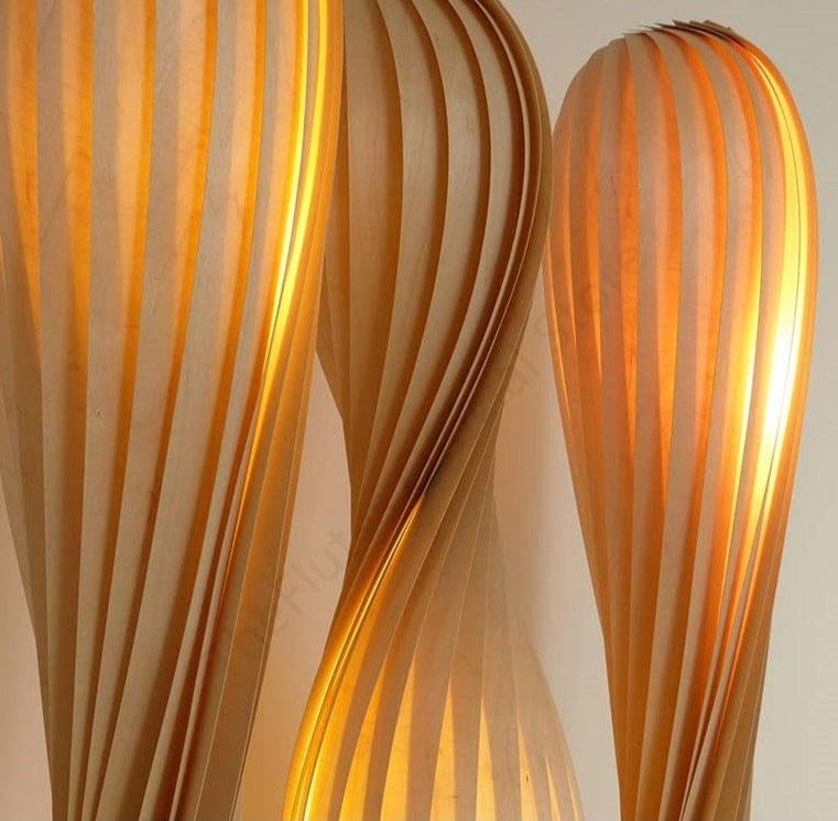 Tr7 Designer Floor Lamp for Living Room Wood Birch Modern Minimalism Decor - Lamps