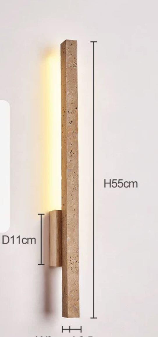 Travertine Wall Sconces for Bathroom Living Room with Warm Led Light Modern Minimalism Home Decor
