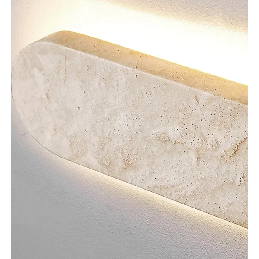 Travertine Outdoor Wall Light | Natural Stone Ip65 Waterproof Led Sconce Bathroom Patio & Balcony Casalola Lights
