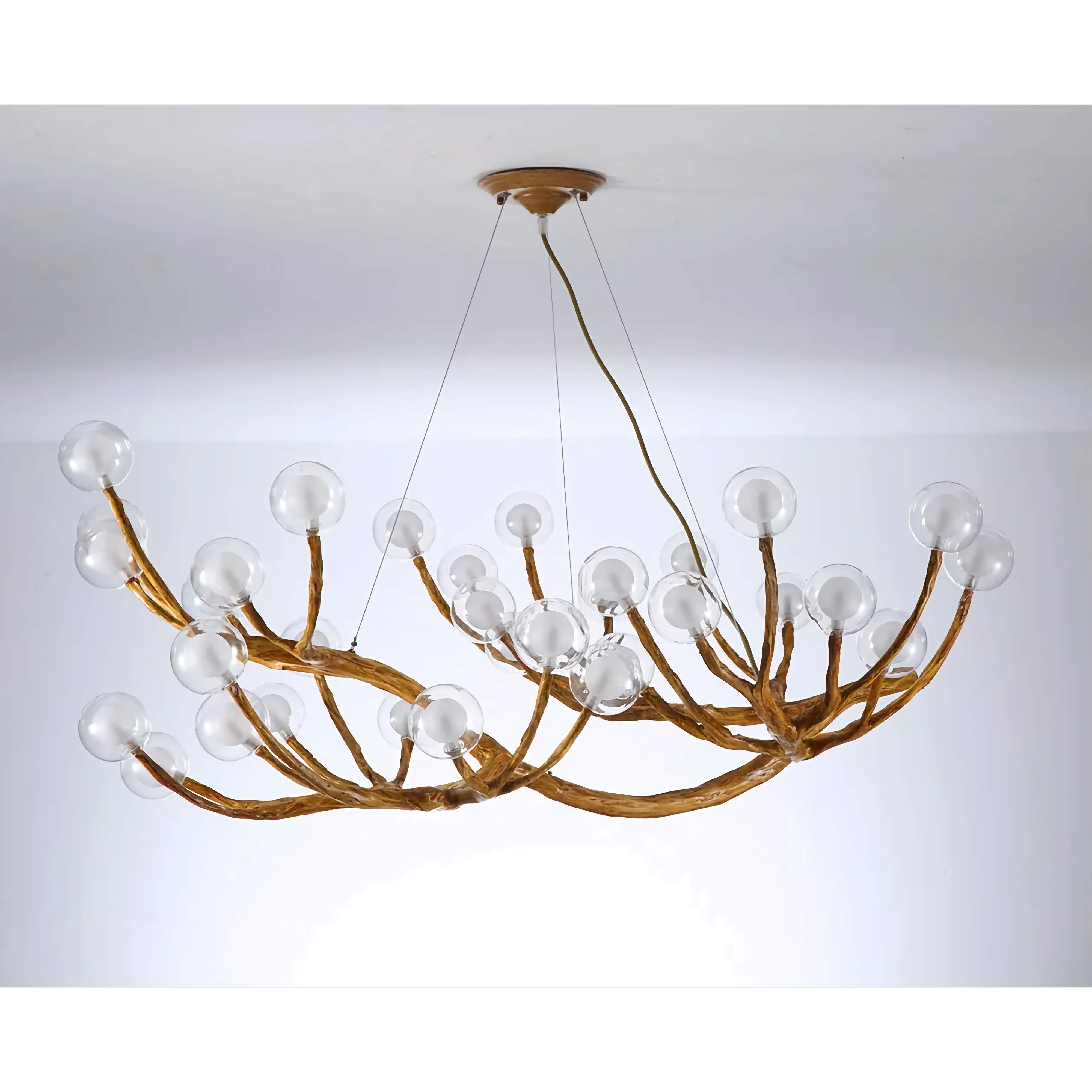 Tree Branch Ceiling Light Fixtures | Chandelier for Rustic Biophilic Design