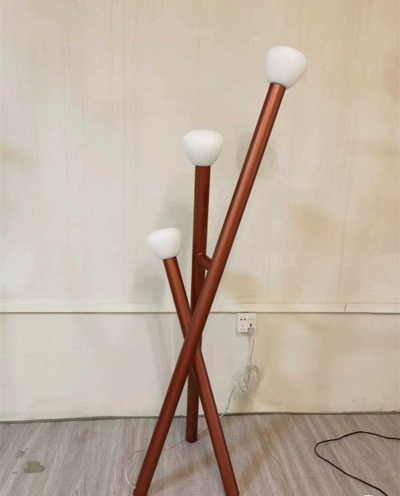 Modern Tripod Floor Lamp with Leaning Pole Design – Minimalist Led Lighting Accent - Lamps