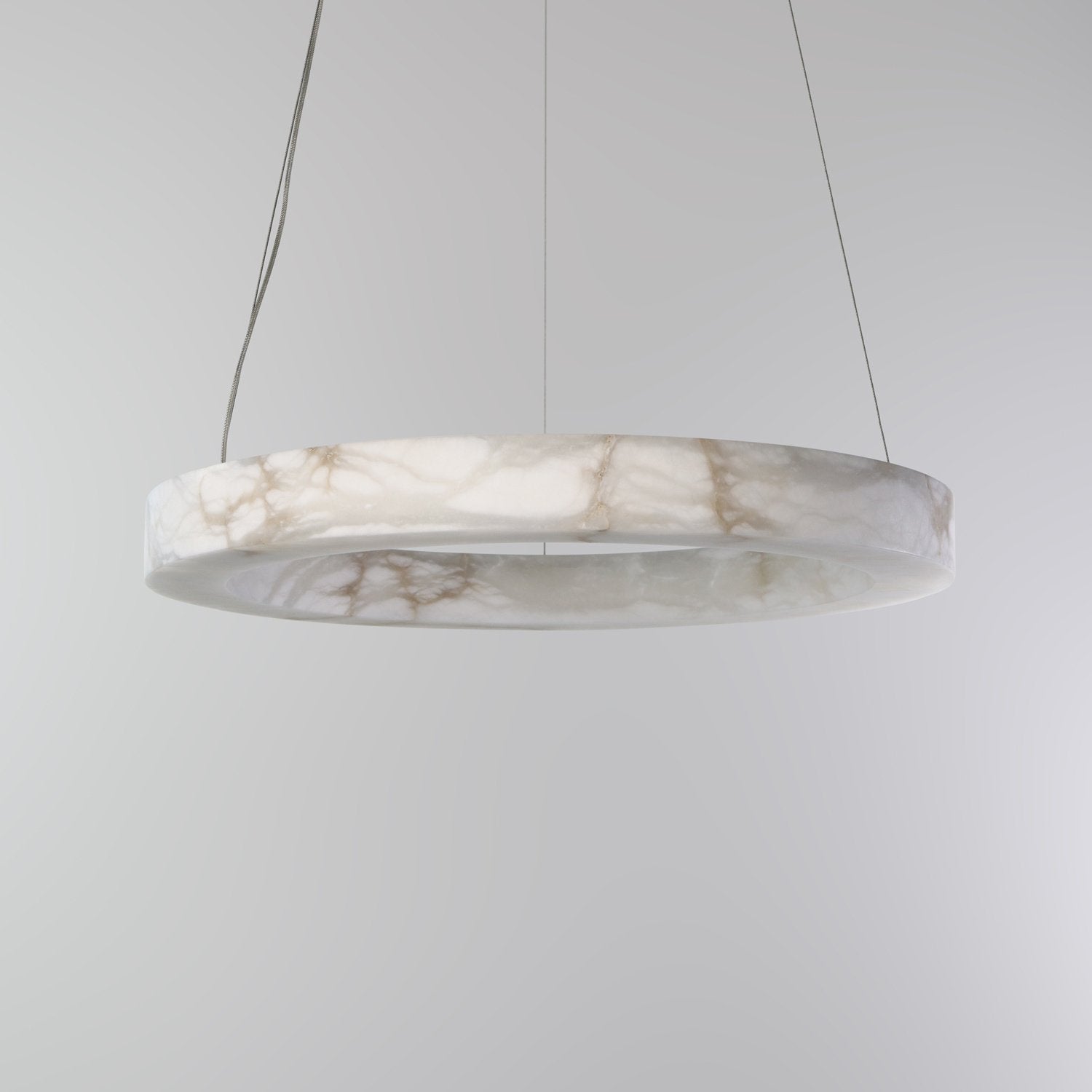 Alabaster Triple Ring Pendant Light Brass – Floating Halo Led Chandelier for Staircase & Living Room Casalolalights