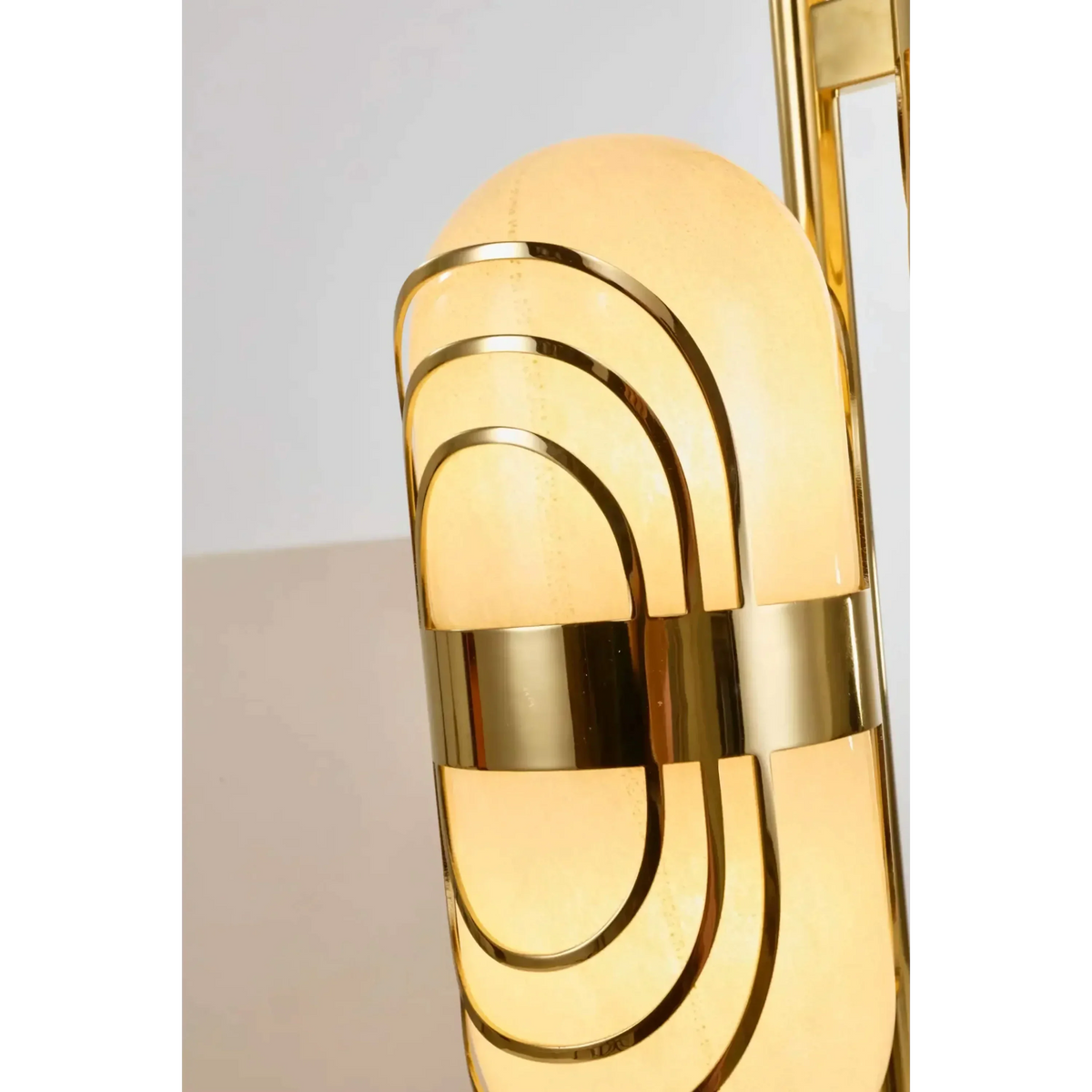 Gold 3 Light Floor Lamp for Living Room and Entryway | Modern Glass Shades Art Deco Stainless Steel Casalola Lights