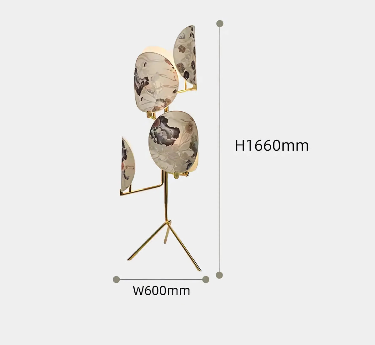 Botanical Twig Glass Floor Lamp | Five-screen Printed-glass Art Deco Eclectic Living Room Casalolalights Luxury Lamps