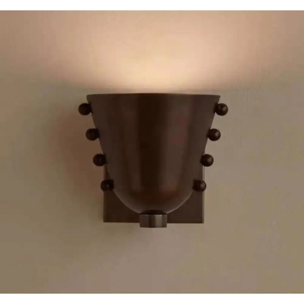 Sculptural Glass Wall Sconce with Brass Mount | Brown Bespoke Lighting - Sconces
