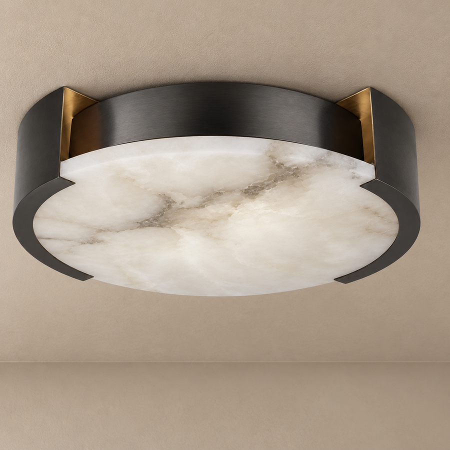 Velatura Black Alabaster Flush Mount