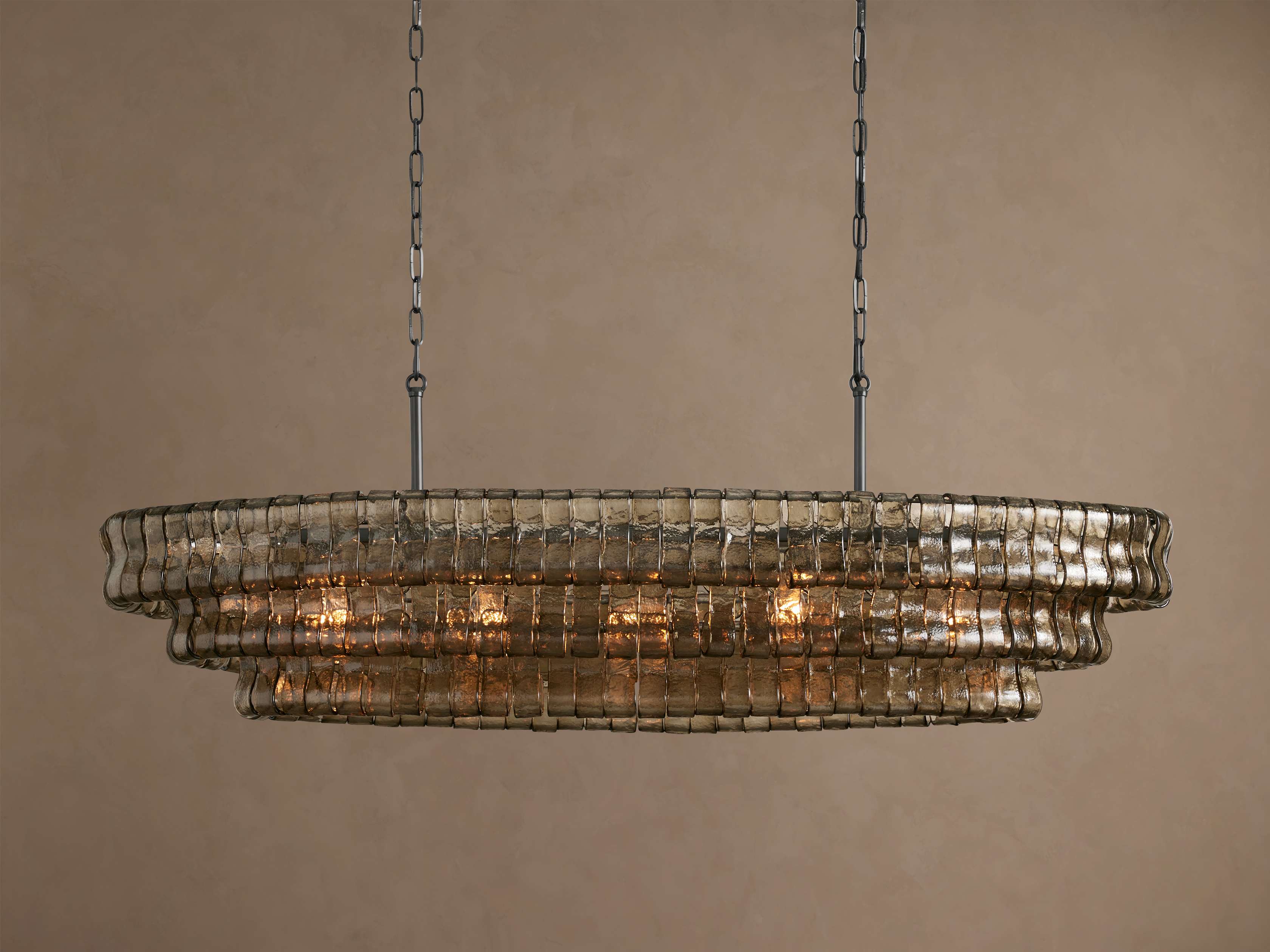 Green Curved Glass Panel Chandelier with Brass Frame Large Art Deco Dining Room Statement Ceiling Light Casalolalights